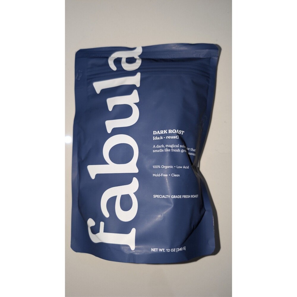 Fabula Coffee Dark Roast Whole Beans - Organic - Low 12 Ounce (Pack of 1)